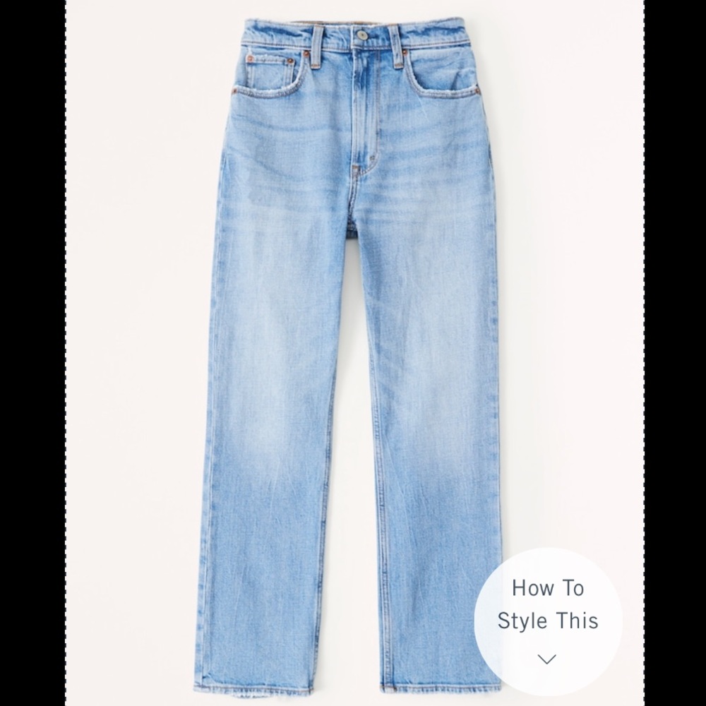 HIGH RISE ANKLE STRAIGHT JEANS SOZE 32SHORT